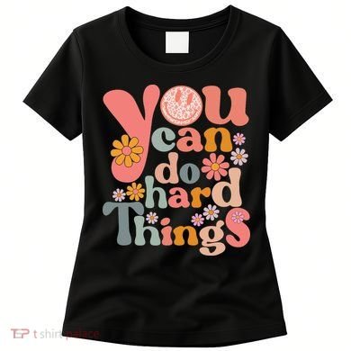 Test Day Teacher You Can Do Hard Things Groovy Retro Women's T-Shirt