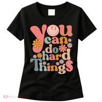 Test Day Teacher You Can Do Hard Things Groovy Retro Women's T-Shirt thumb 0