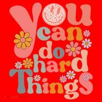 Test Day Teacher You Can Do Hard Things Groovy Retro Santa Hat thumb 1