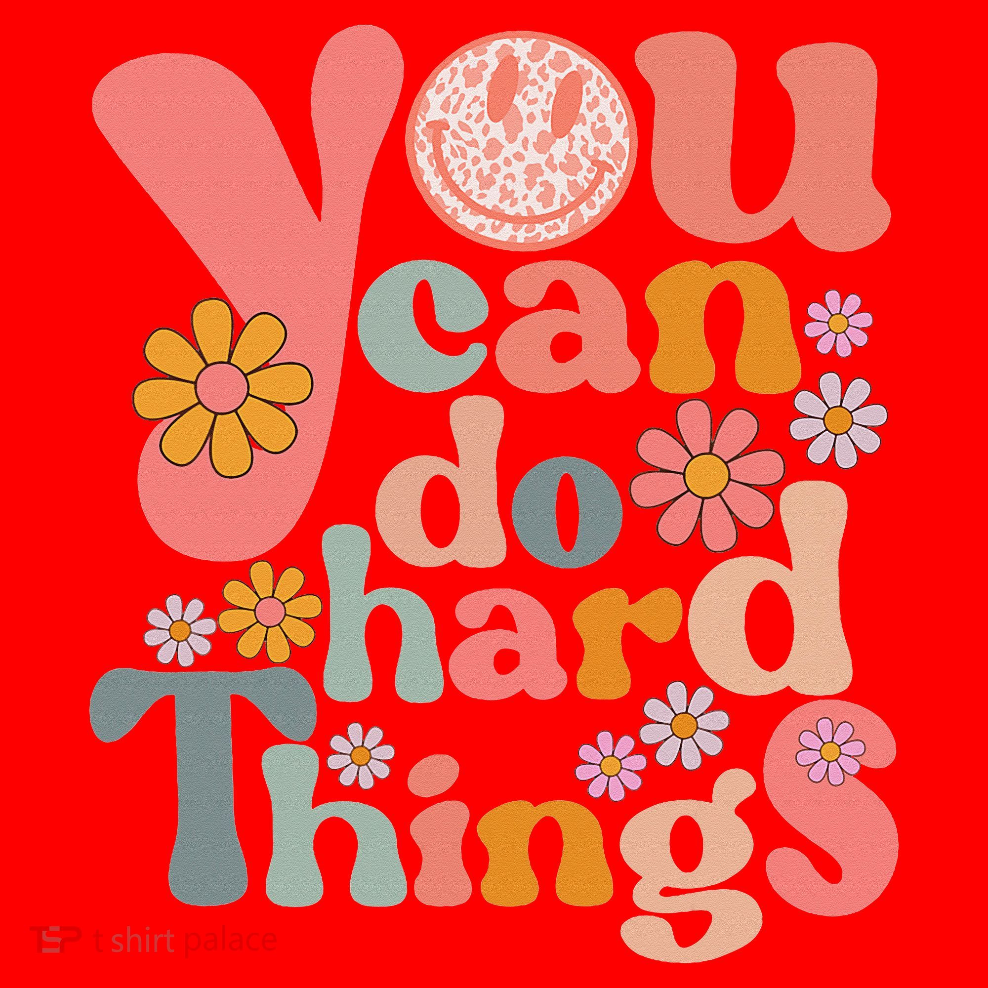 Test Day Teacher You Can Do Hard Things Groovy Retro Santa Hat