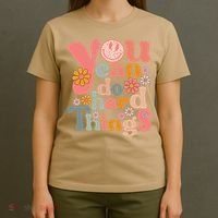 Test Day Teacher You Can Do Hard Things Groovy Retro T-Shirt thumb 4