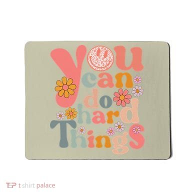 Test Day Teacher You Can Do Hard Things Groovy Retro Mousepad
