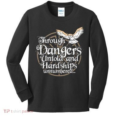 Through Dangers Untold And Hardships Unnumbered Kids Long Sleeve Shirt