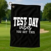 Test Day Vibes You Got This Golf Towel thumb 1