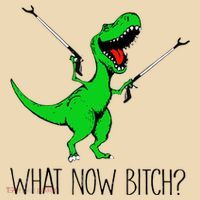 TRex Dinosaur What Now Bitch Funny Tyrannosaurus Rex TShirt Tote Bag thumb 4