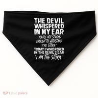 The Devil Whispered In My Ear Devil Quote USA-Made Doggie Bandana thumb 0