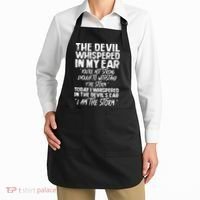 The Devil Whispered In My Ear Devil Quote Apron thumb 2