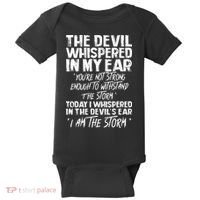The Devil Whispered In My Ear Devil Quote Baby Bodysuit thumb 0
