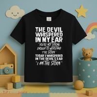 The Devil Whispered In My Ear Devil Quote Toddler T-Shirt thumb 3
