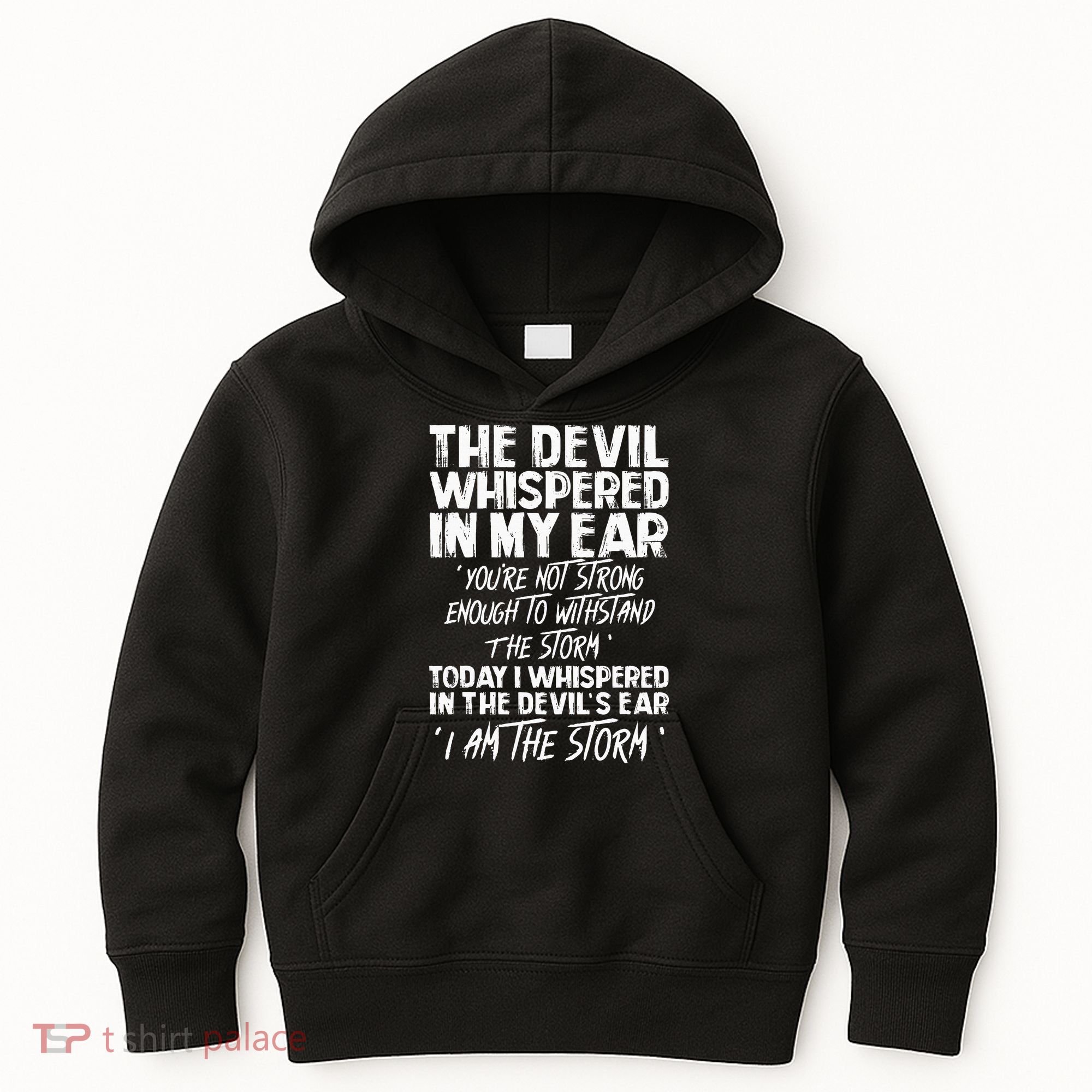 The Devil Whispered In My Ear Devil Quote Kids Hoodie