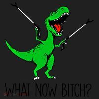 Tgiftrex Dinosaur What Now Bitch Funny Tyrannosaurus Rex Gift Beanie thumb 2