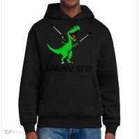 Tgiftrex Dinosaur What Now Bitch Funny Tyrannosaurus Rex Gift District V.I.T. Heavyweight Hoodie thumb 0