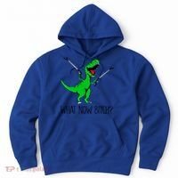 Tgiftrex Dinosaur What Now Bitch Funny Tyrannosaurus Rex Gift Hoodie thumb 0