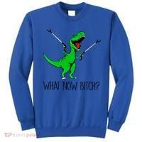 Tgiftrex Dinosaur What Now Bitch Funny Tyrannosaurus Rex Gift Sweatshirt thumb 0