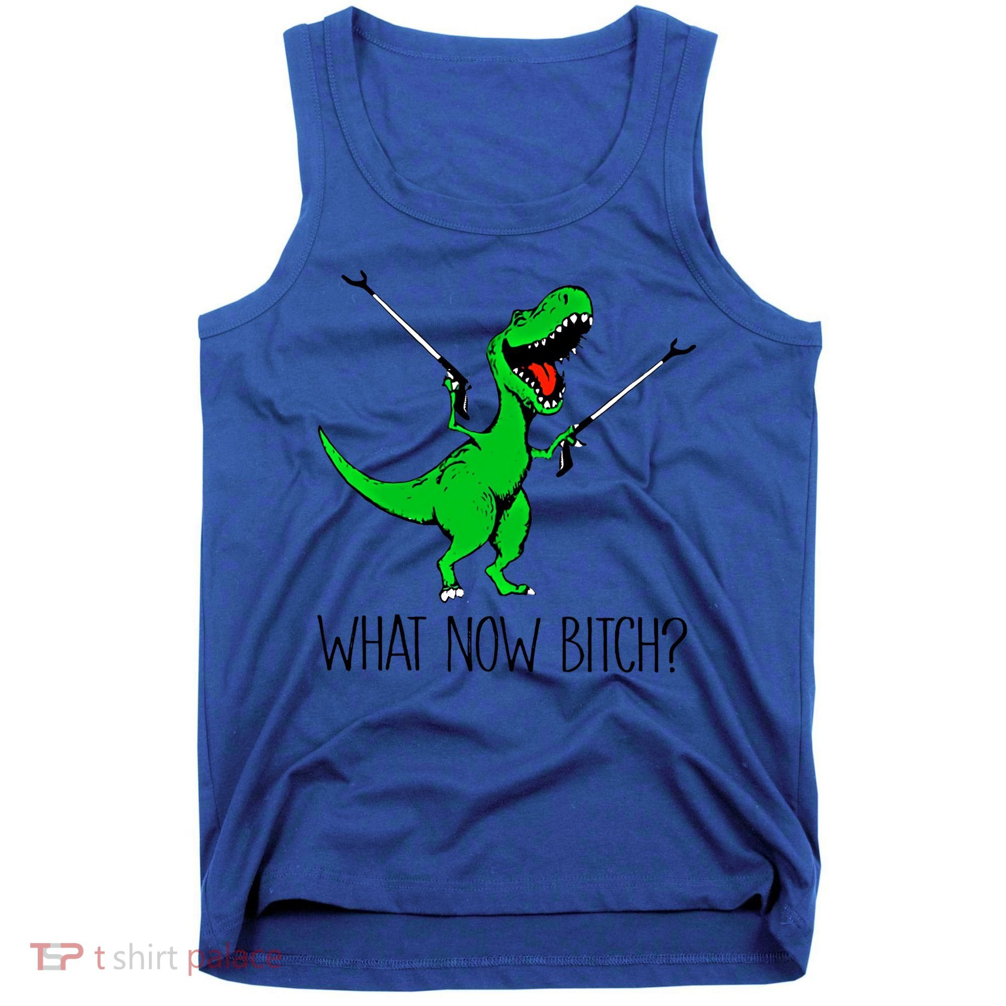 Tgiftrex Dinosaur What Now Bitch Funny Tyrannosaurus Rex Gift Tank Top