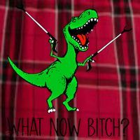Tgiftrex Dinosaur What Now Bitch Funny Tyrannosaurus Rex Gift Women's Flannel Plaid Pajama Pants thumb 2