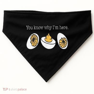 Thanksgiving Dinner You Know Why Im Here Deviled Egg USA-Made Doggie Bandana