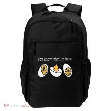 Thanksgiving Dinner You Know Why Im Here Deviled Egg Backpack