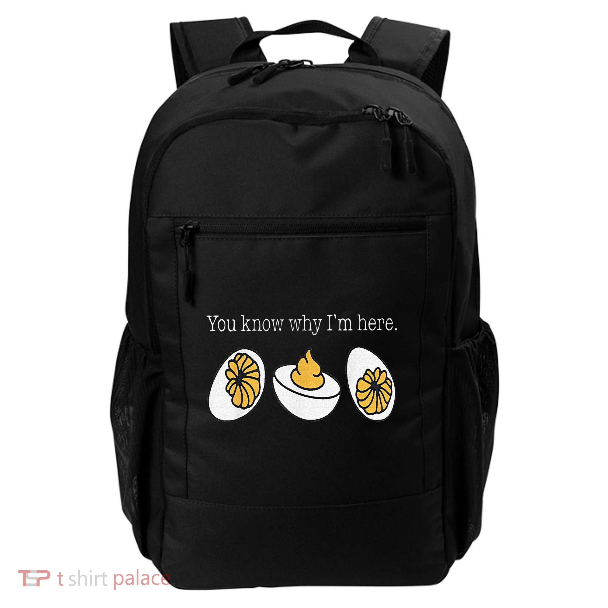 Thanksgiving Dinner You Know Why Im Here Deviled Egg Backpack