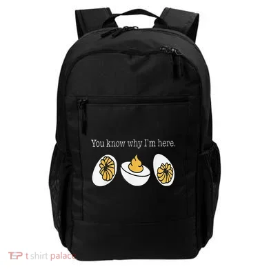 Thanksgiving Dinner You Know Why Im Here Deviled Egg Backpack