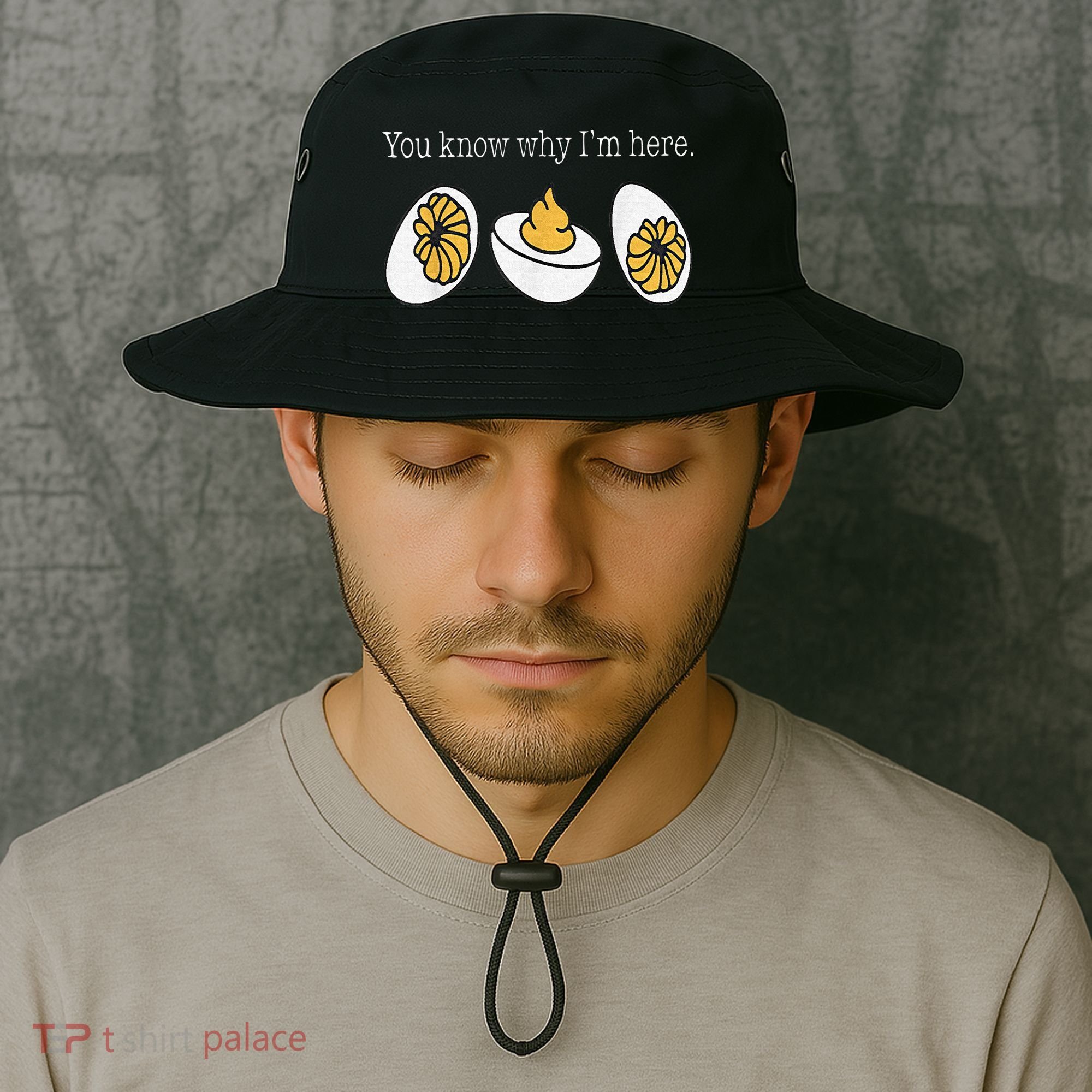 Thanksgiving Dinner You Know Why Im Here Deviled Egg Bucket Hat
