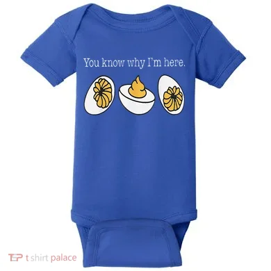 Thanksgiving Dinner You Know Why Im Here Deviled Egg Baby Bodysuit