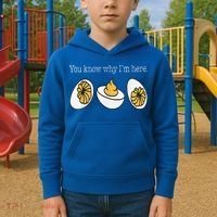 Thanksgiving Dinner You Know Why Im Here Deviled Egg Kids Hoodie thumb 2
