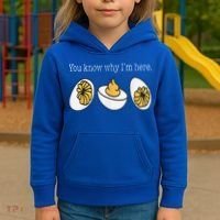 Thanksgiving Dinner You Know Why Im Here Deviled Egg Kids Hoodie thumb 3