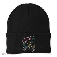 Testing Day You Can Do Hard Things Teacher State Testing Beanie thumb 0