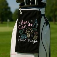 Testing Day You Can Do Hard Things Teacher State Testing Golf Towel thumb 2