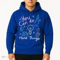 Testing Day You Can Do Hard Things Teacher State Testing Hoodie thumb 2