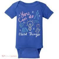 Testing Day You Can Do Hard Things Teacher State Testing Baby Bodysuit thumb 0