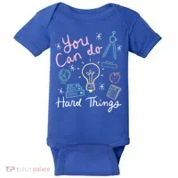 Testing Day You Can Do Hard Things Teacher State Testing Baby Bodysuit thumb 0