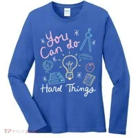 Testing Day You Can Do Hard Things Teacher State Testing Women's Long Sleeve Shirt thumb 0