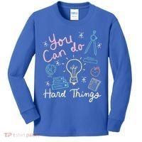 Testing Day You Can Do Hard Things Teacher State Testing Kids Long Sleeve Shirt thumb 0