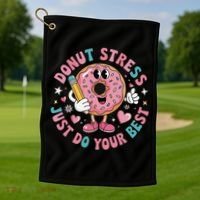 Test Day You Got This Testing Donut Stress Just Do Your Golf Towel thumb 1