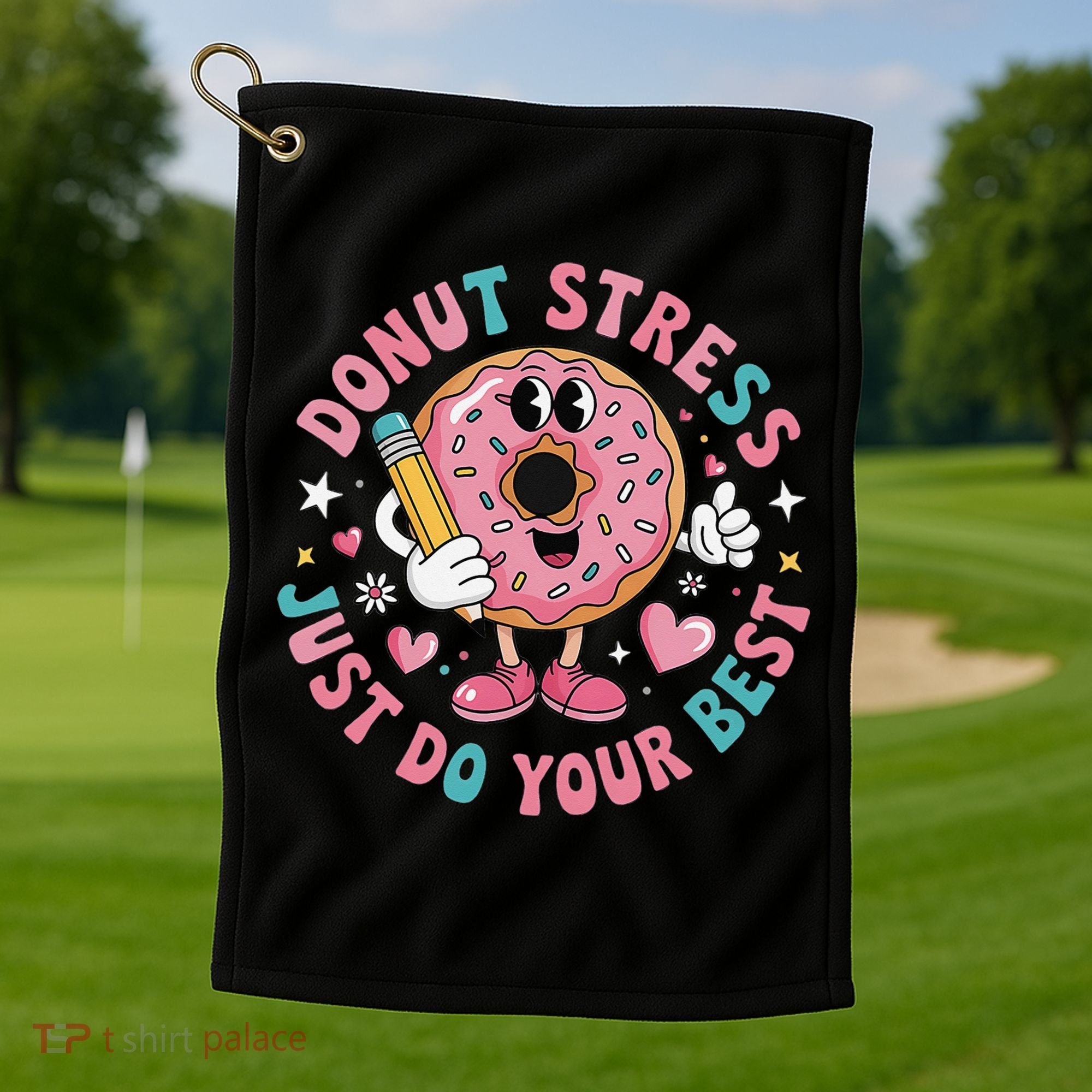 Test Day You Got This Testing Donut Stress Just Do Your Golf Towel