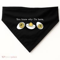 Thanksgiving Dinner You Know Why IM Here Deviled Egg USA-Made Doggie Bandana thumb 0