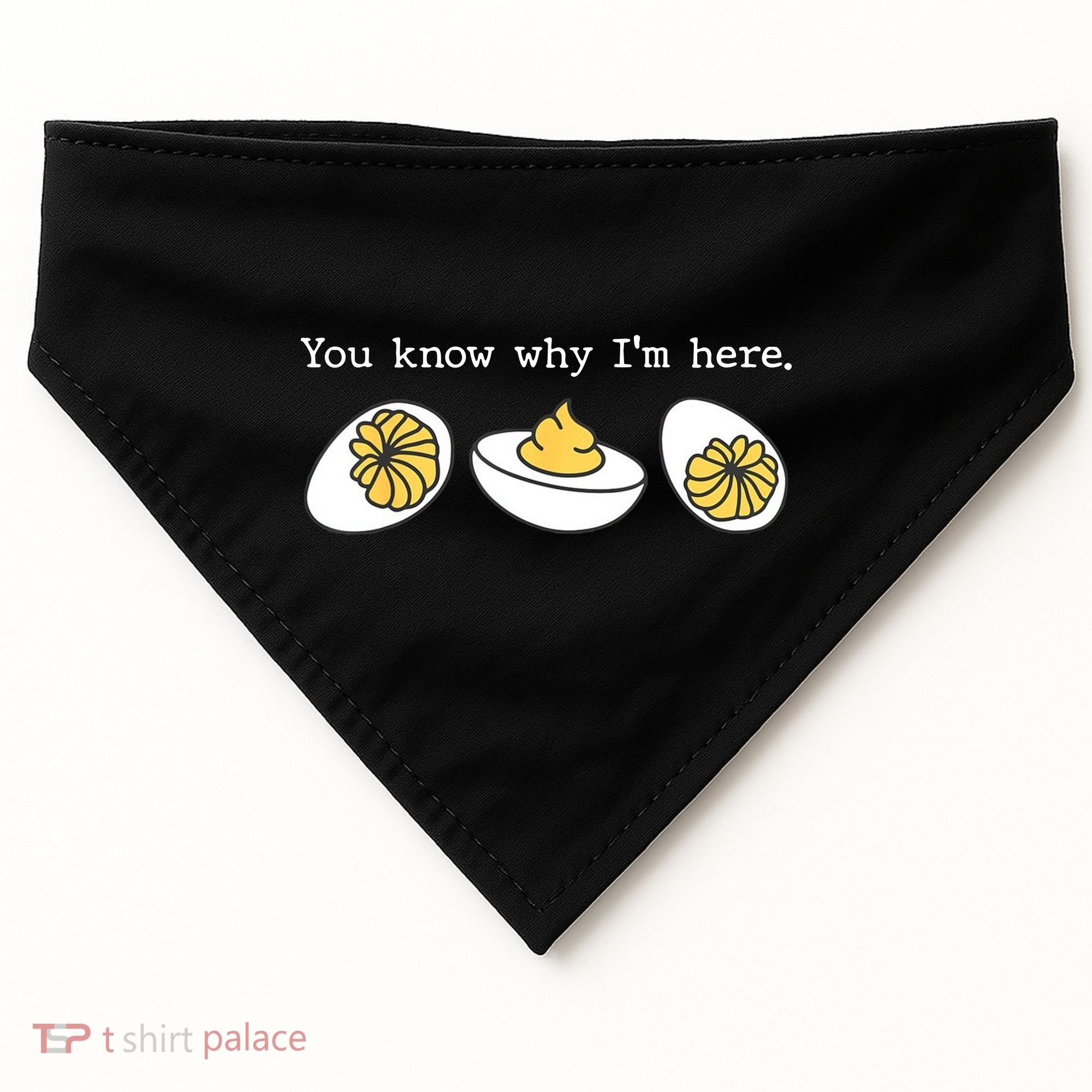 Thanksgiving Dinner You Know Why IM Here Deviled Egg USA-Made Doggie Bandana