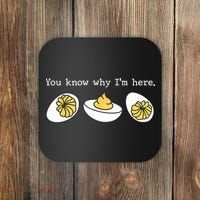 Thanksgiving Dinner You Know Why IM Here Deviled Egg Coaster thumb 0