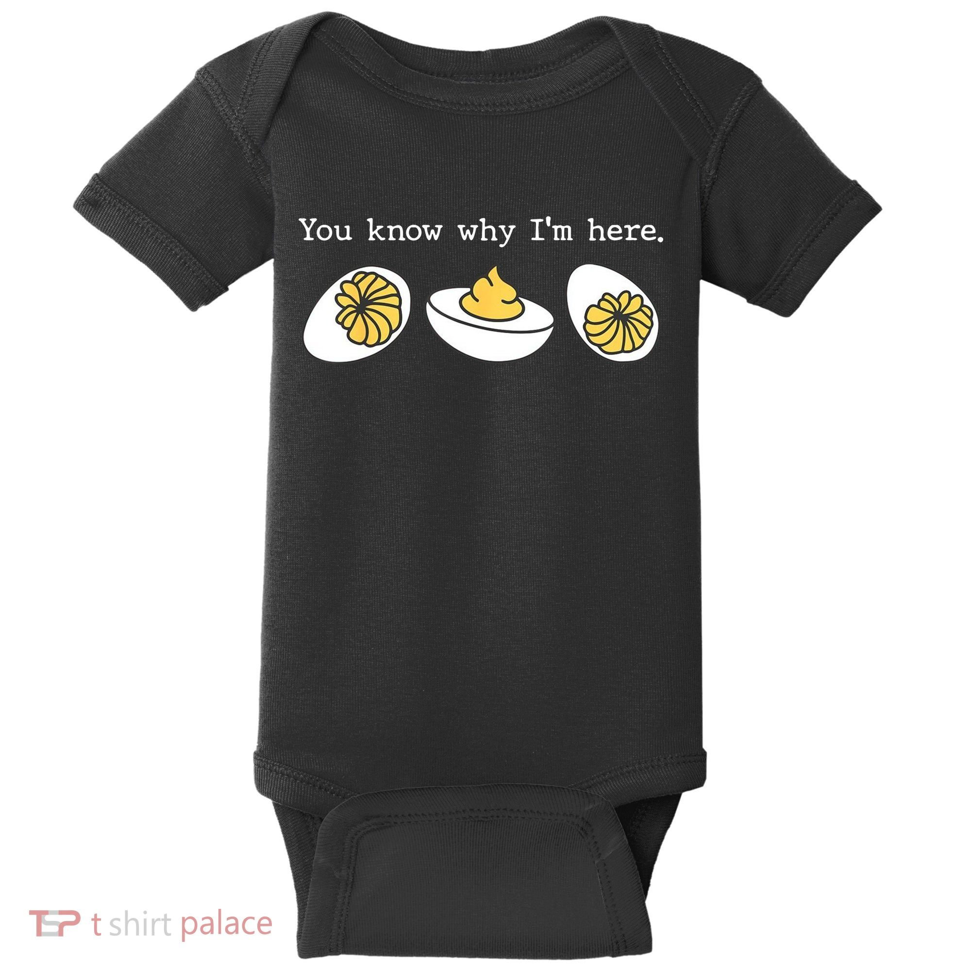 Thanksgiving Dinner You Know Why IM Here Deviled Egg Baby Bodysuit
