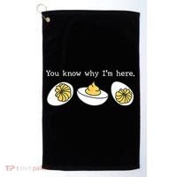 Thanksgiving Dinner You Know Why IM Here Deviled Egg Golf Towel thumb 0