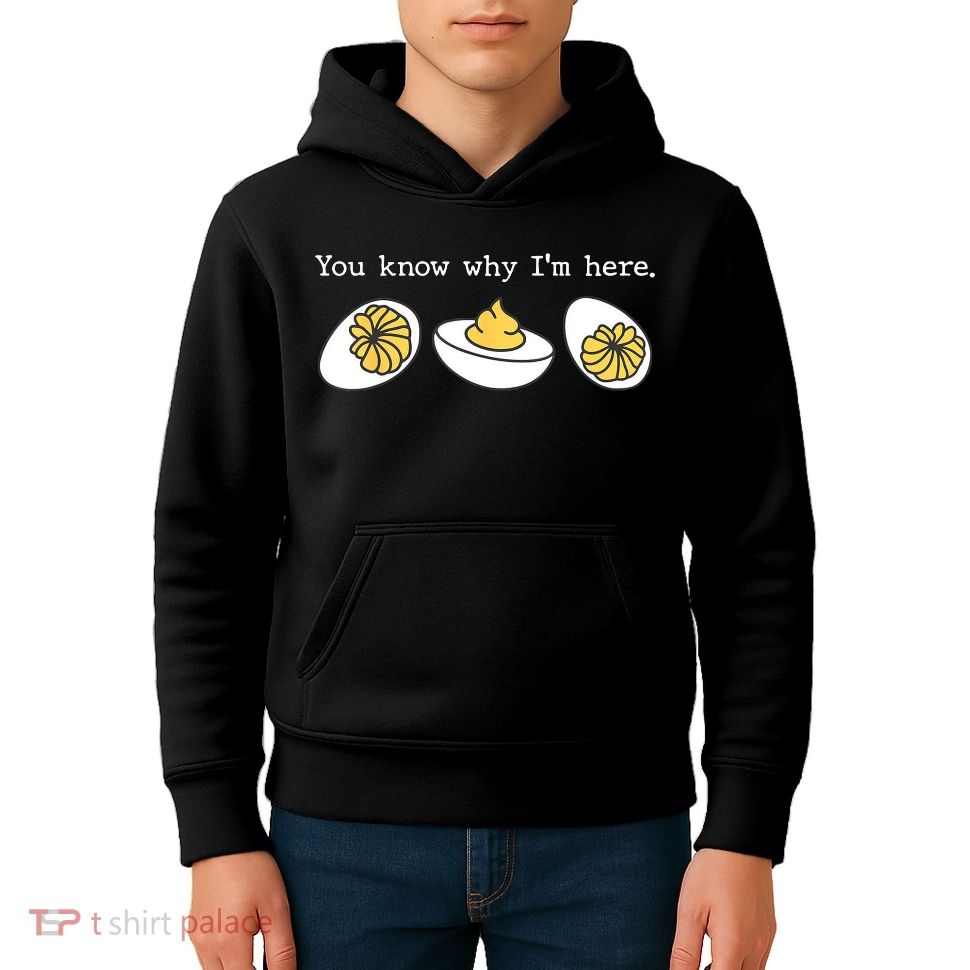 Thanksgiving Dinner You Know Why IM Here Deviled Egg Kids Hoodie