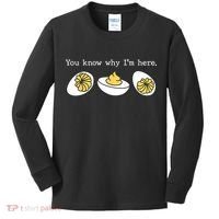 Thanksgiving Dinner You Know Why IM Here Deviled Egg Kids Long Sleeve Shirt thumb 0