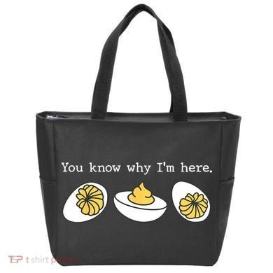 Thanksgiving Dinner You Know Why IM Here Deviled Egg Tote Bag