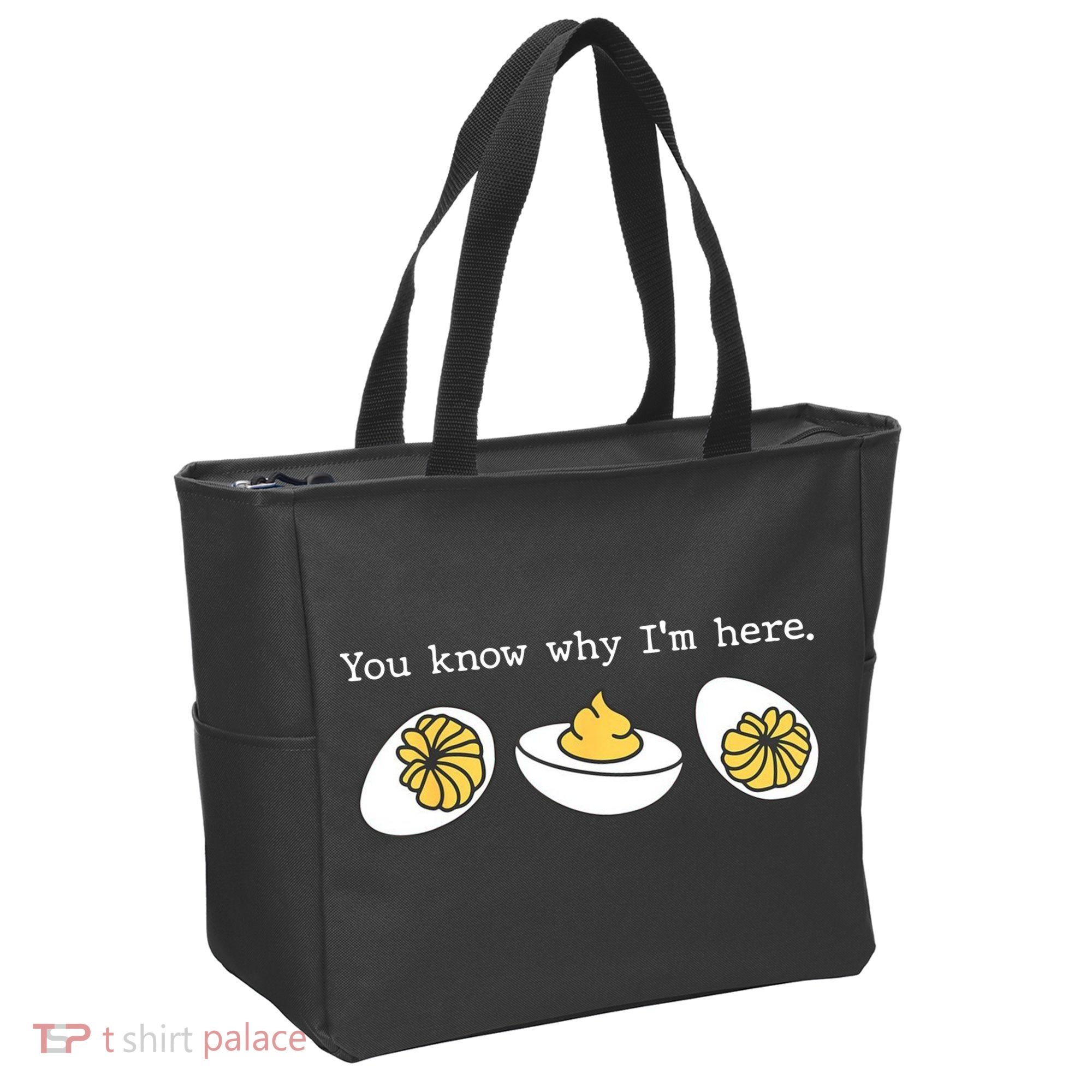 Thanksgiving Dinner You Know Why IM Here Deviled Egg Tote Bag
