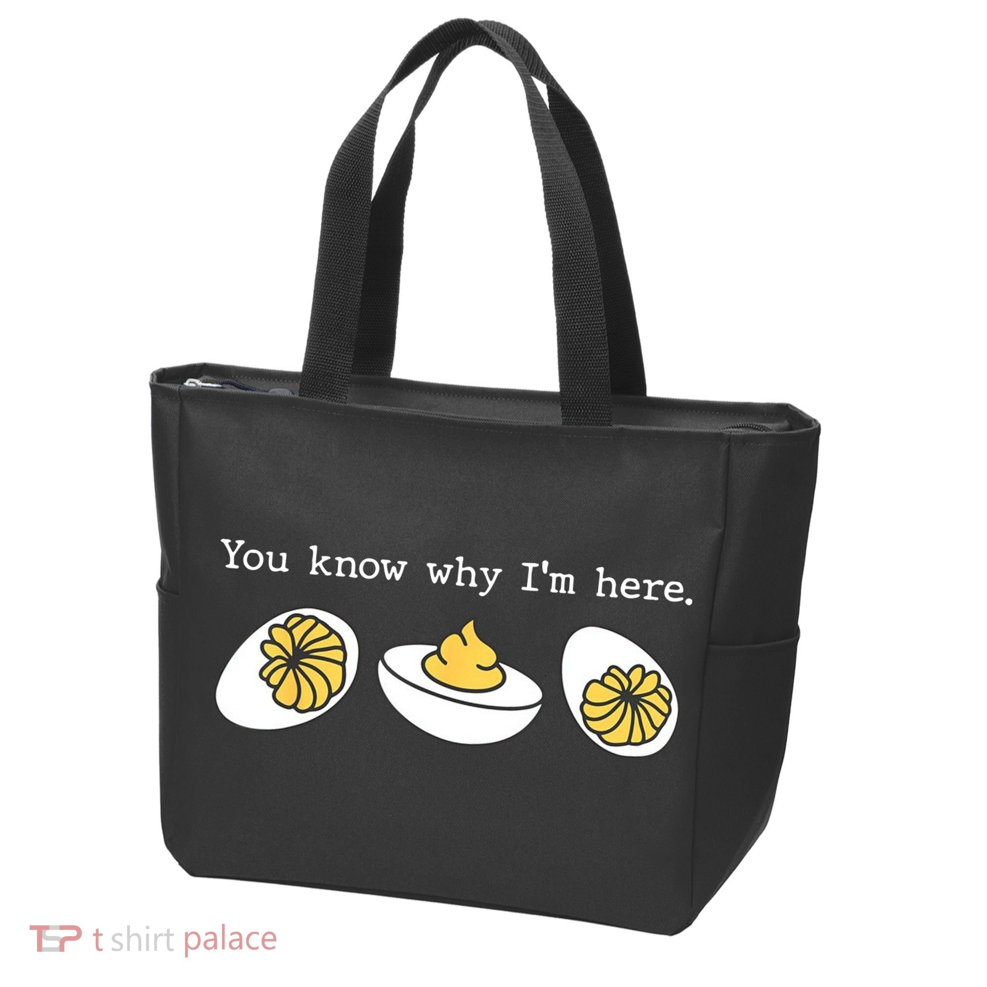 Thanksgiving Dinner You Know Why IM Here Deviled Egg Tote Bag