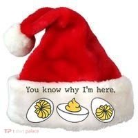 Thanksgiving Dinner You Know Why IM Here Deviled Egg Santa Hat thumb 0