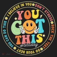 Test Day You Got This Rock The Test Teacher Testing Day Golf Towel thumb 3