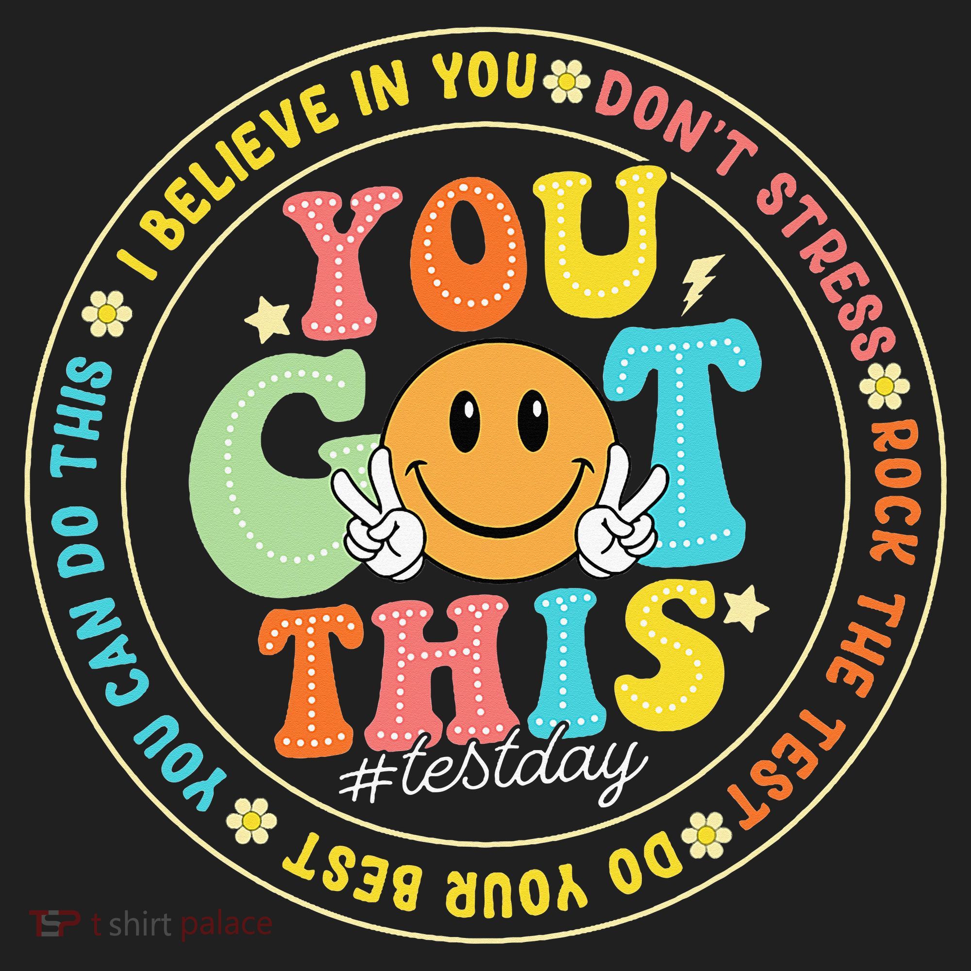 Test Day You Got This Rock The Test Teacher Testing Day Golf Towel